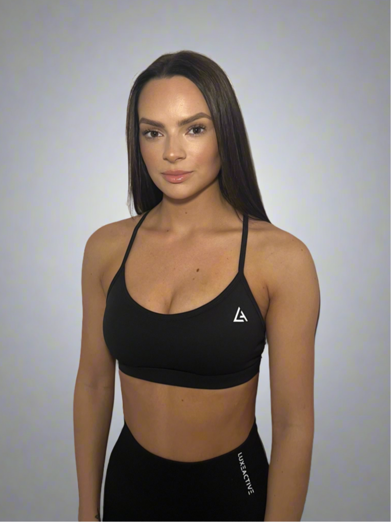 Backless Sports Bra Black